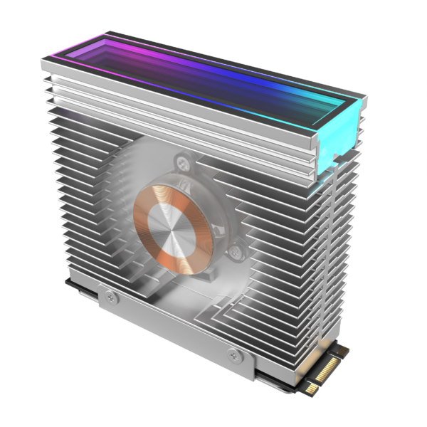 M.2 SSD cooler with fan supports argb light synchronization nvme solid state heatsinks - Image 4