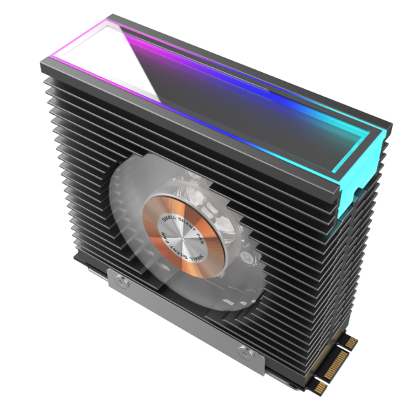 M.2 SSD cooler with fan supports argb light synchronization nvme solid state heatsinks - Image 3