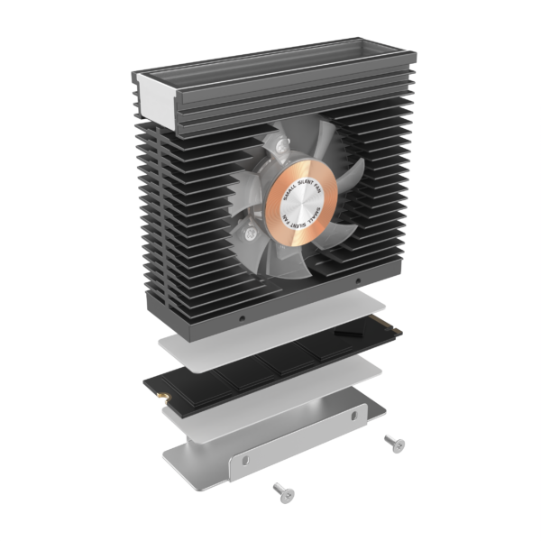 M.2 SSD cooler with fan supports argb light synchronization nvme solid state heatsinks - Image 6
